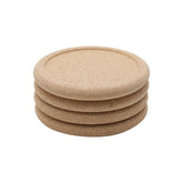 Conjunto 4 Porta Copos de Cortiça 10cm - Ela Decora